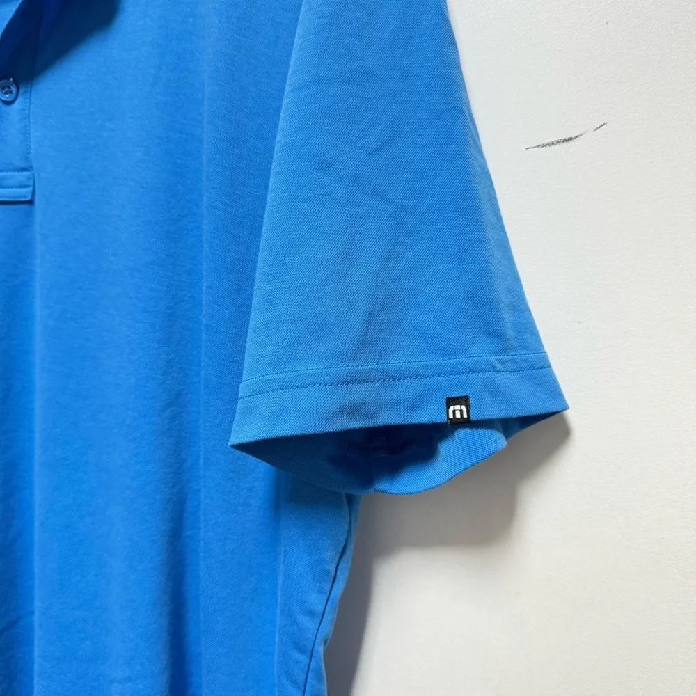 Travis Mathew Vibrant Blue Polo Shirt Size L
